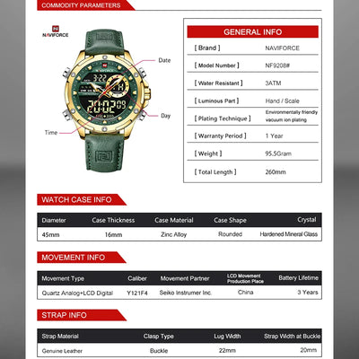 Relógio Masculino Naviforce – Luxo e Cronógrafo