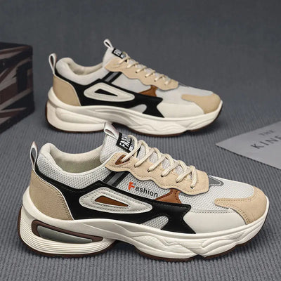 Sapatos Casuais Masculinos em Couro Respirável