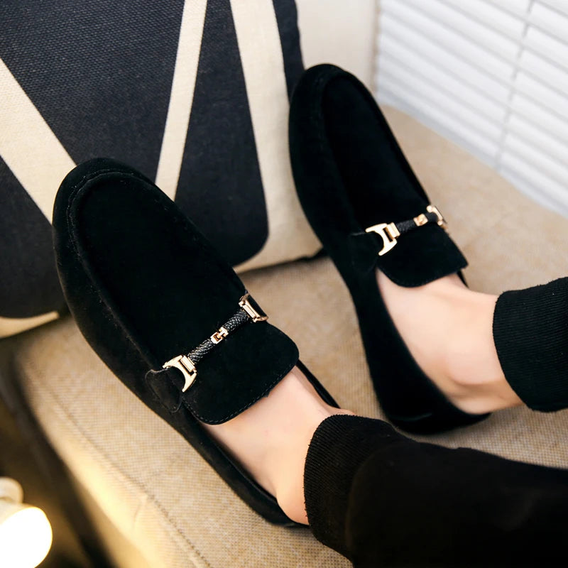 Sapato Masculino Casual de Couro Sintético Respirável