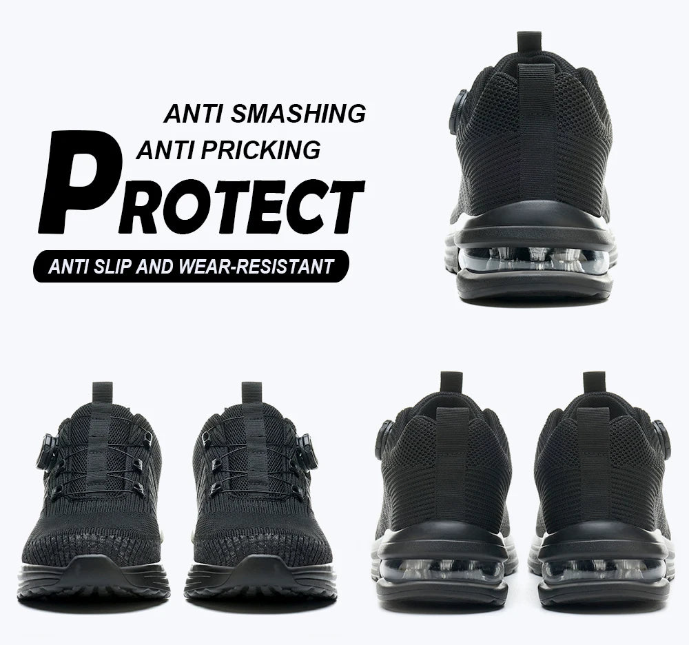 "Sapatos de Segurança – Design Esportivo e Resistente"