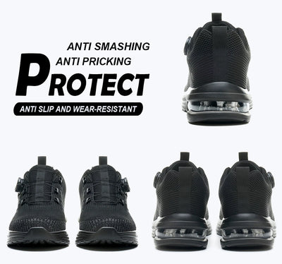 "Sapatos de Segurança – Design Esportivo e Resistente"