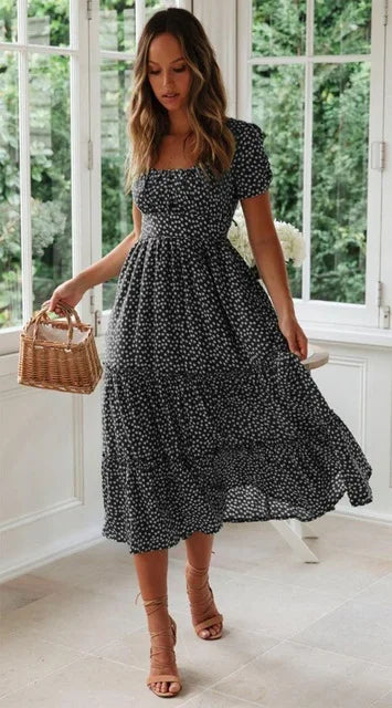 Vestido Feminino Elegante Ajustado de Verão